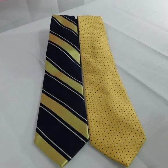 Chaps 100% Silk Striped/Dots Neck Ties - Picture 1 of 5